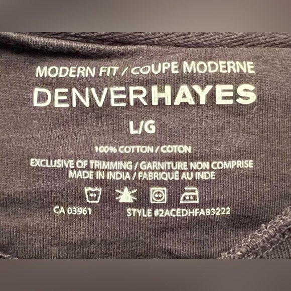 DENVER Hayes Shirt Black Long-Sleeved Size L - Picture 3 of 5